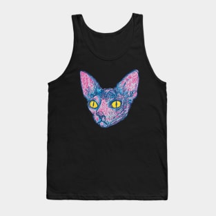 Squiggly Sphynx Cat Tank Top